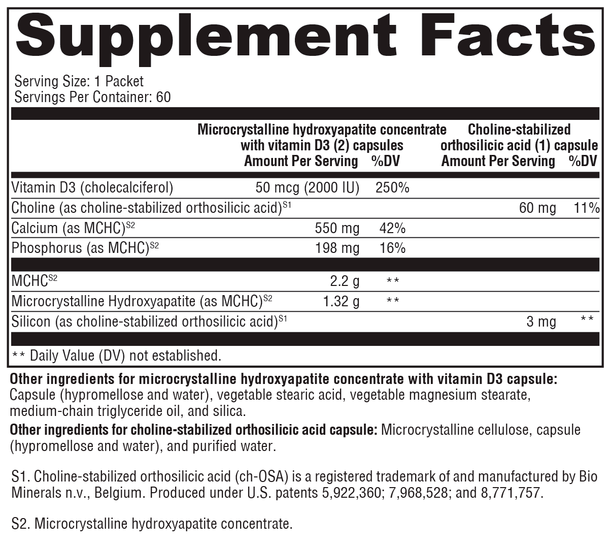 OSAplex™ 60 Packets Supplement Facts